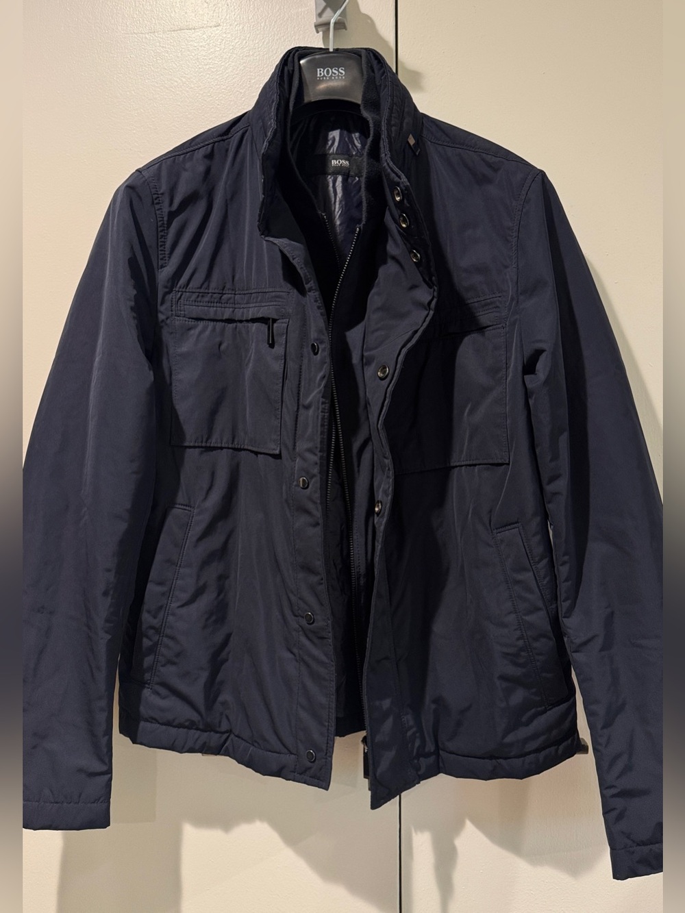 Hugo Boss Calico Men's Military Field Jacket in Dark Navy, 40R